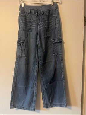 Limited Too Wide-Leg Cargo Jeans - Blue